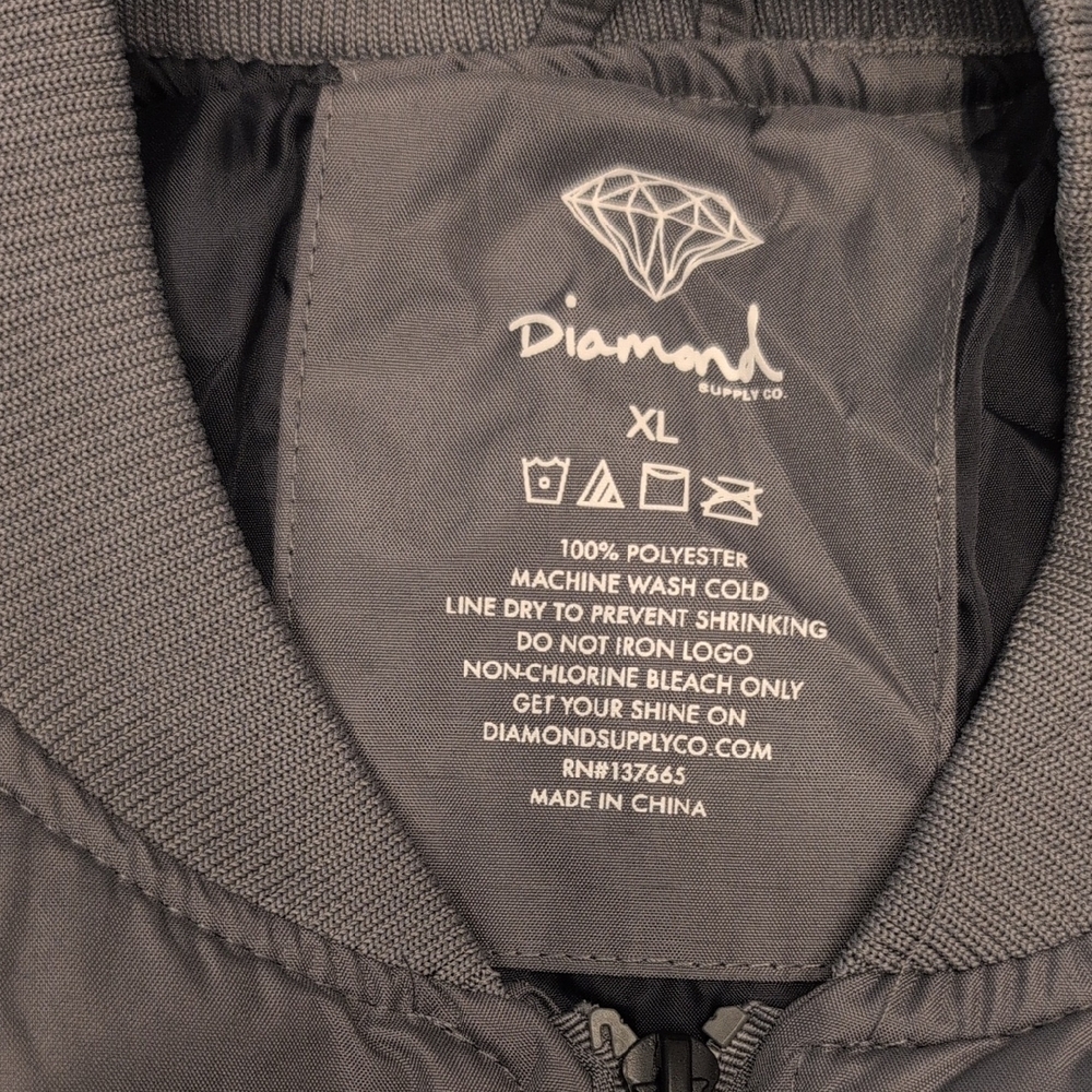 Diamond Supply Co. Charcoal Bomber Jacket - Picture 9 of 10